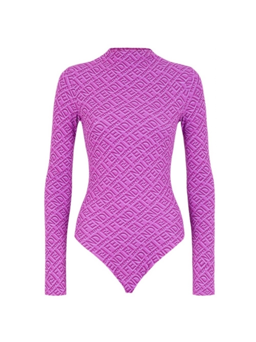 Fendi X Skims Purple Logo Bodysuit